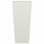 vidaXL Jardinières 2 Pièces blanc 35x35x75 cm acier