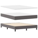 vidaXL Lit à ressorts avec matelas gris - 140x200 cm  simili cuir