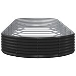 vidaXL Lit surélevé de jardin Acier galvanisé Anthracite