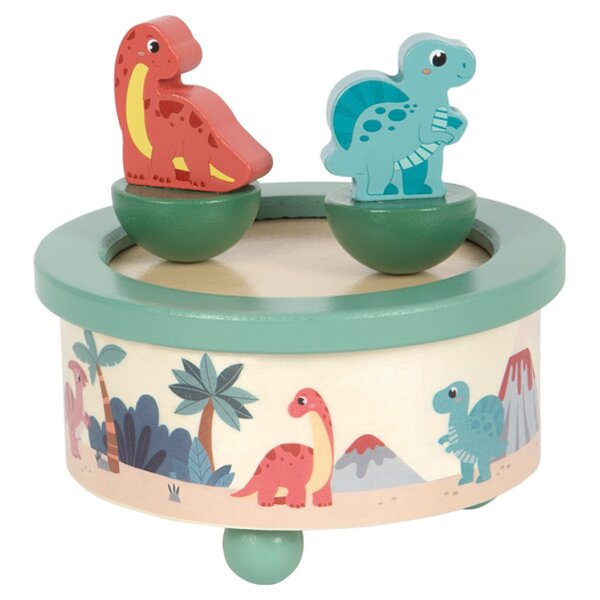 Boîte à musique Dino en bois