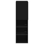 vidaXL Meuble TV avec lumières LED noir 30 5x30x102 cm