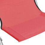 vidaXL Chaises de plage pliables lot de 2 Rouge Tissu