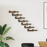 vidaXL Casier à vin mural pour 7 bouteilles Blanc Fer