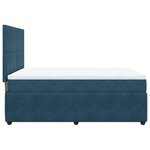 vidaXL Sommier à lattes de lit et matelas bleu 140x190 cm velours