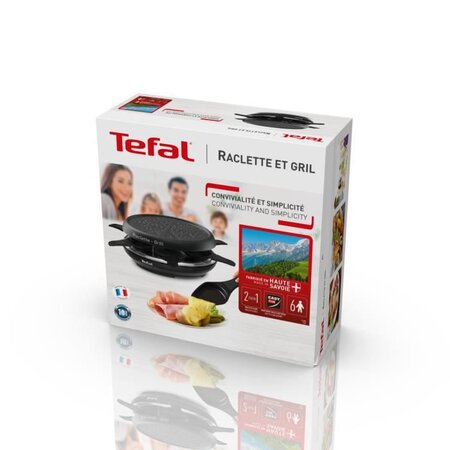 Tefal re12a810 neo deco raclette 2en1 appareil a raclette + grill 6  personnes revetement antiadhésif sans pba fabriqué en france - La Poste