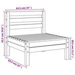 vidaXL Canapés de jardin sans accoudoirs 2 Pièces cire marron bois massif