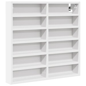 vidaXL Armoire à vitrine blanc 60x8 5x58 cm bois d'ingénierie