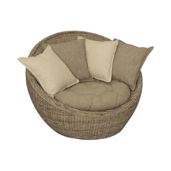 Fauteuil rond 2 places en poelet sultan