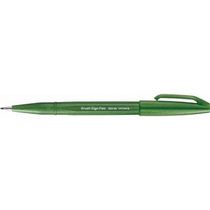 Stylo feutre Brush Sign Pen SES 15 vert olive PENTEL ARTS