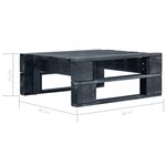 Vidaxl pouf palette de jardin bois de pin imprégné de noir