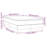 vidaXL Sommier à lattes de lit avec matelas taupe 120x190 cm tissu