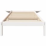 vidaXL Cadre de lit avec tables de chevet Blanc Blanc