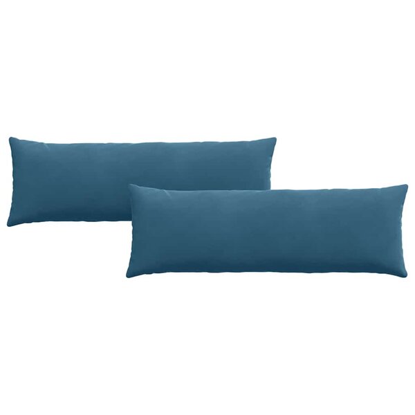vidaXL Coussins de canapé 2 Pièces Bleu 120 x 40 cm