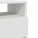 vidaXL Table de chevet avec 2 tiroirs blanc 40x33x60 cm