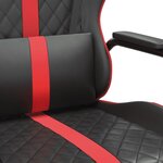 vidaXL Chaise de jeu de massage rouge et noir similicuir