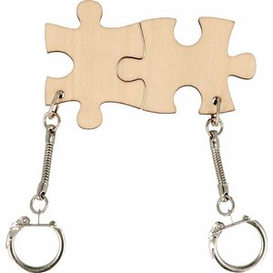 Porte-clés en bois à décorer - Puzzle