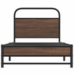 vidaXL Cadre de lit sans matelas 100x190 cm chêne marron
