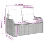 vidaXL Ensemble de canapé de jardin avec coussin 8 Pièces Gris polyrotin