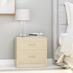 Vidaxl tables de chevet 2 pièces chêne sonoma 40 x 30 x 40 cm aggloméré