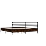 vidaXL Cadre de lit sans matelas chêne marron 135x190 cm