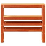 vidaXL Tête de lit avec étagères marron cire 75 cm bois massif de pin