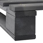 vidaXL Cadre de lit de palette Gris Bois de pin massif 120x200 cm