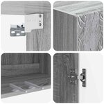 vidaXL Armoire Murale 59 x 31 x 60 cm Bois d'ingénierie Sonoma gris