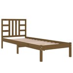 vidaXL Cadre de lit Marron miel Bois massif 75x190 cm Petit simple