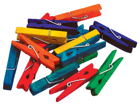 Pinces à linge en bois multicolore B 2 5 cm 50 pièces