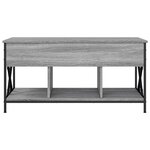 vidaXL Table basse sonoma gris 100x55x50 cm bois d'ingénierie et métal