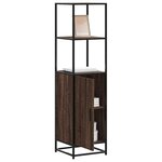 vidaXL Buffet haut chêne marron 35 5x35x139 cm bois d'ingénierie métal