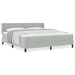 vidaXL Lit à ressorts avec matelas noir 100x200 cm en velours