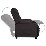vidaXL Fauteuil Noir Similicuir