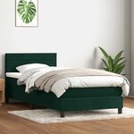 vidaXL Sommier à lattes de lit et matelas vert foncé 80x220 cm velours