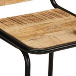 vidaXL Tabourets de bar lot de 4 bois massif manguier brut