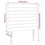 vidaXL Tête de lit à LED Gris clair 90x5x118/128 cm Tissu
