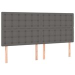 vidaXL Sommier à lattes de lit avec matelas Gris 180x200 cm Similicuir