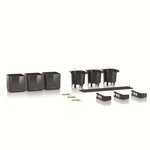 LECHUZA 3 Pièces Jardinières Green Wall Home Kit Anthracite brillant