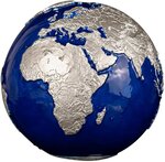 Pièce de monnaie en Argent 25 Dollars g 1000 (1 Kg) Millésime 2025 BLUE MARBLE