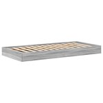 vidaXL Lit bibliothèque gris Sonoma 100x200 cm en bois d'ingénierie