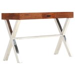 vidaXL Bureau Bois d'acacia solide avec finition miel 110x50x76 cm