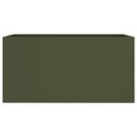 vidaXL Jardinière vert olive 62x30x29 cm acier laminé à froid