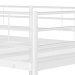 vidaXL Lit superposé sans matelas blanc 100x190 cm acier