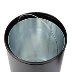 Poubelle dôme ouverte en acier noire - 40 litres - bolero -  - acier40 x720mm