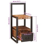 vidaXL Porte-vêtements multicolore 40x40x90 cm bois solide récupéré