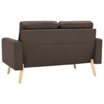 vidaXL Ensemble de canapés 3 Pièces Tissu Marron