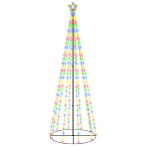 vidaXL Arbre de Noël cône 310 LED Colorées 100x300 cm