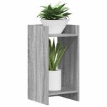 vidaXL Support de Plante Sonoma gris 30 x 30 x 60 cm Bois d'ingénierie
