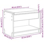 vidaXL Banc d'entrée avec coussin Chêne Sonoma 63 x 38 x 45 cm