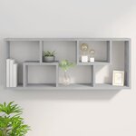 vidaXL Étagère murale Gris béton 36x16x90 cm Bois d'ingénierie